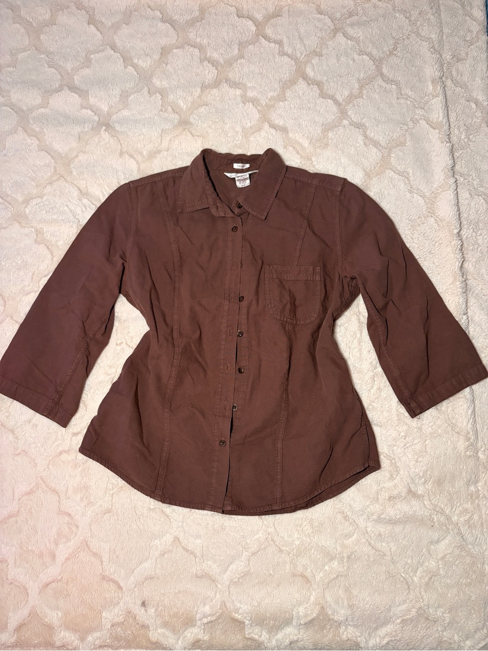 Brown Button-Up Shirt
